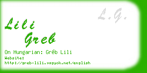 lili greb business card